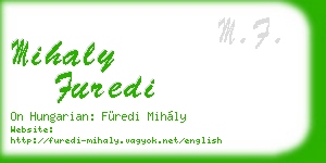 mihaly furedi business card
